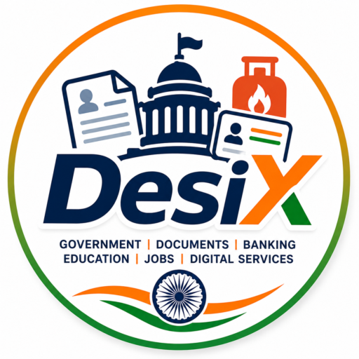 Desix.in Logo – Government Schemes, Documents, Banking, Education, Jobs & Digital Services